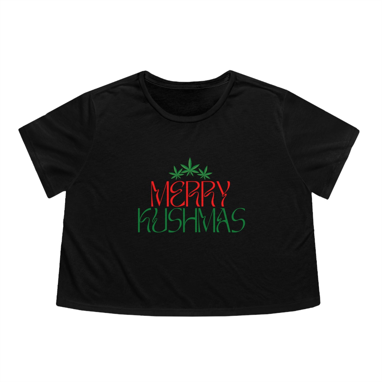 "Merry Kushmas", Cropped Tee