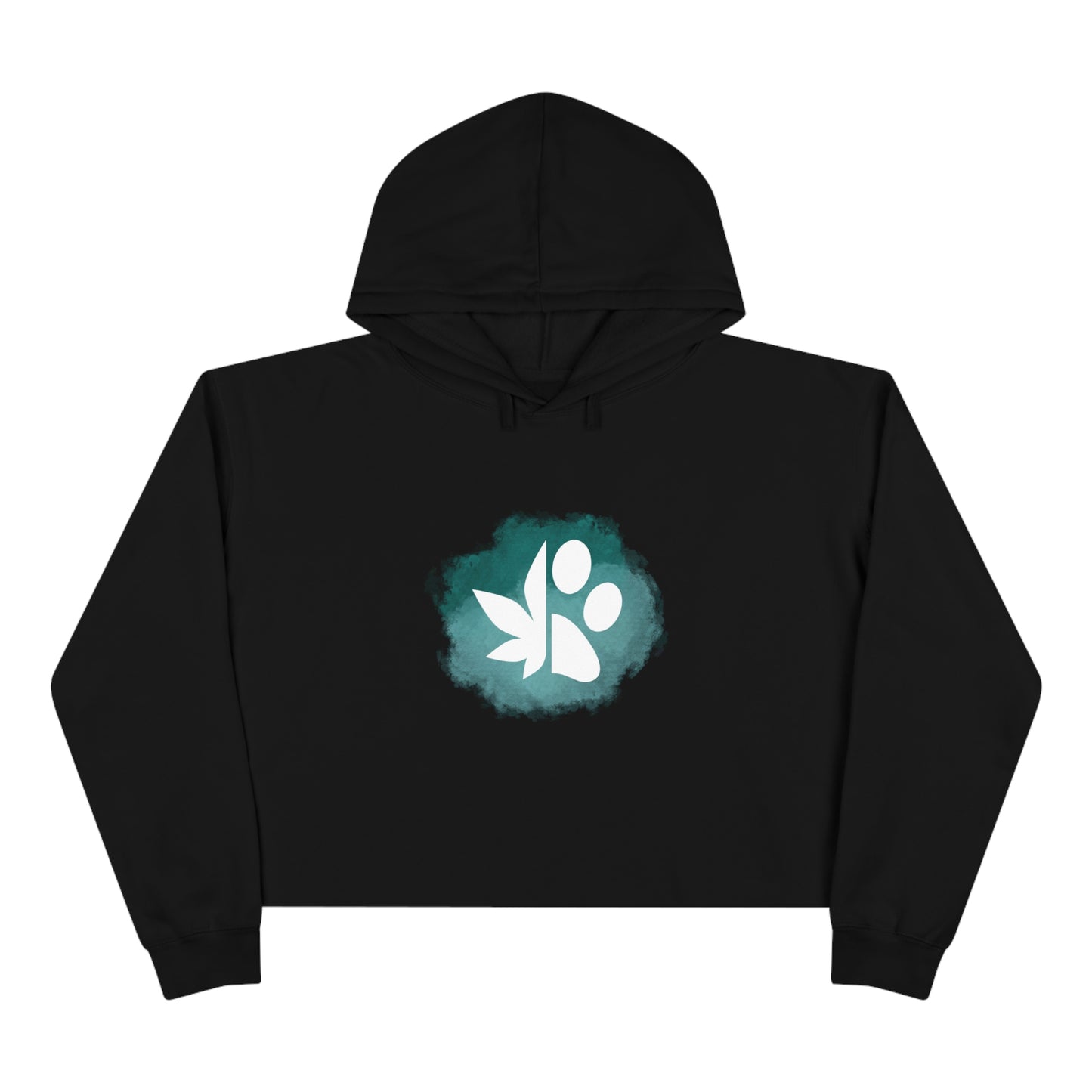 Dope Dogs Teal Smoke Cropped Hoodie