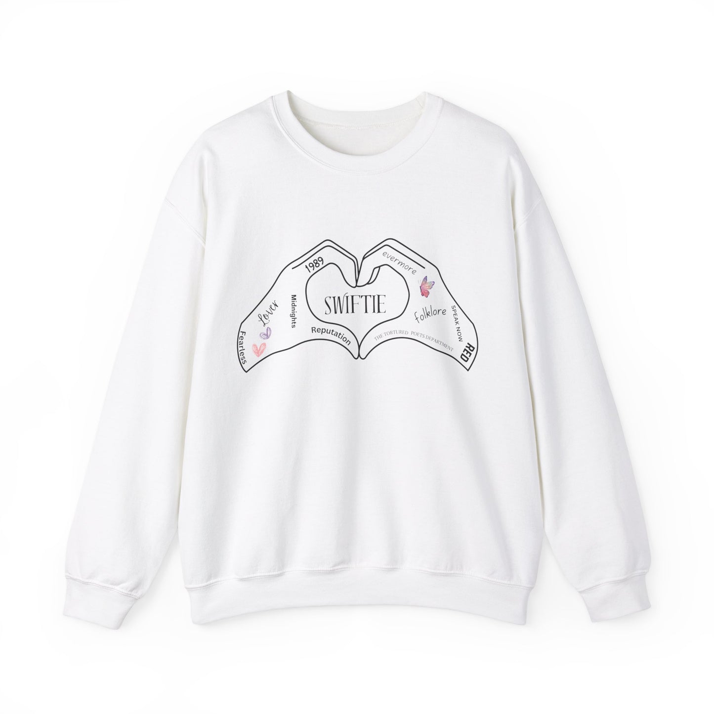 Swiftie Hand Heart w/Album Names, Sweatshirt