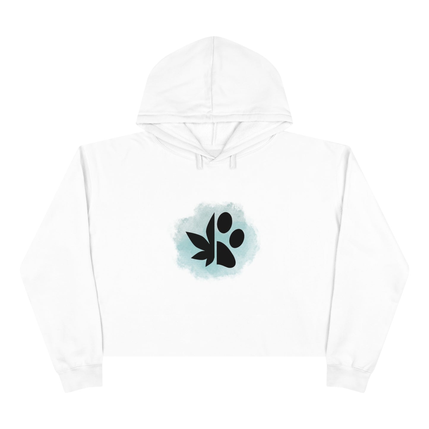 Dope Dogs Teal Smoke Cropped Hoodie