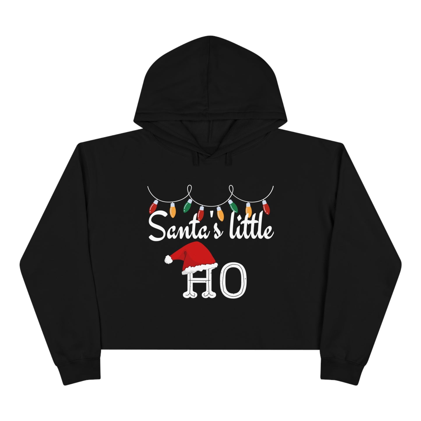 "Santa's Little Ho", Crop Hoodie