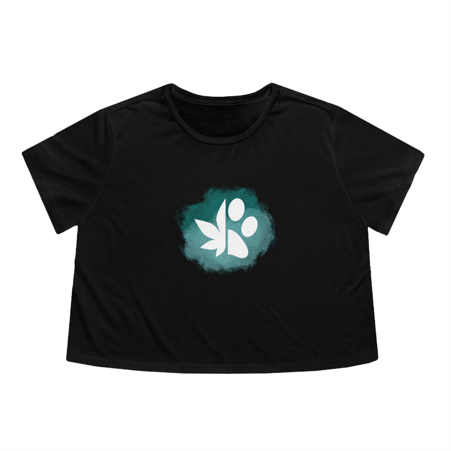 Dope Dogs Teal Smoke Cropped Tee