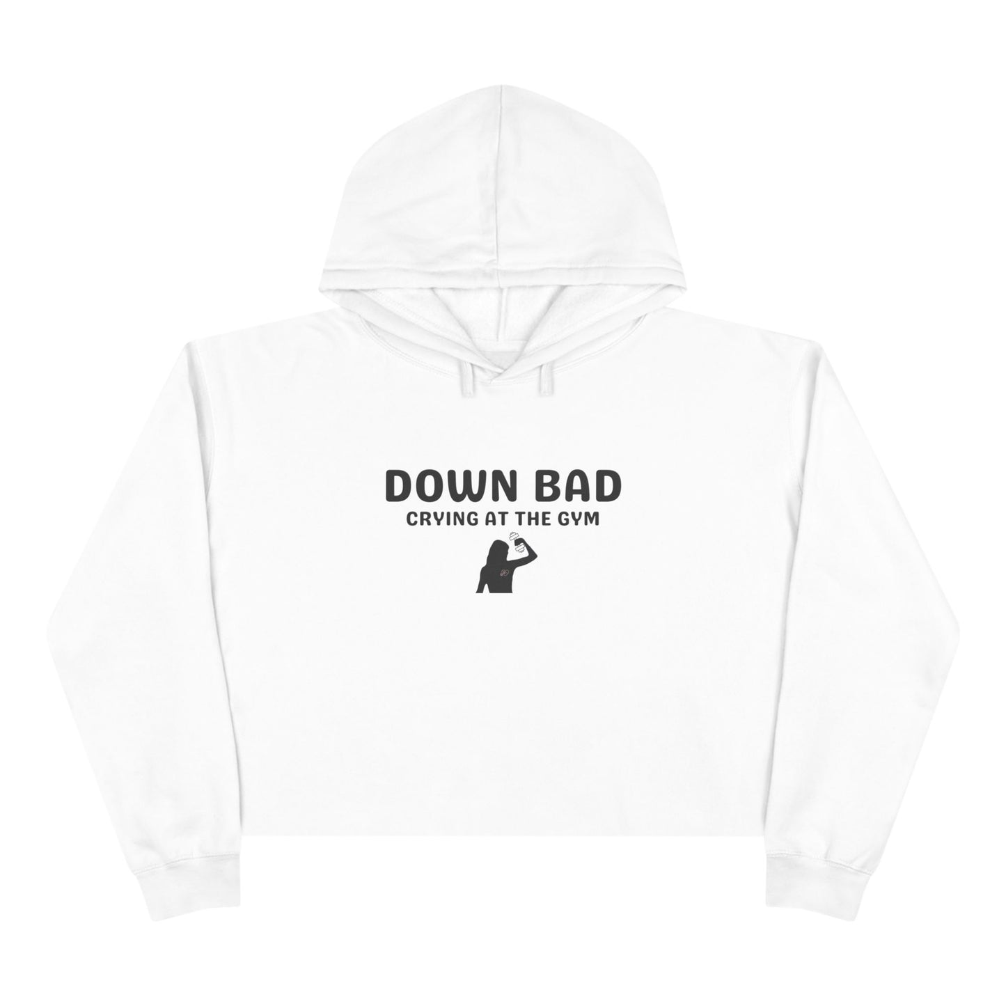 'Down Bad Crying at the Gym' Crop Hoodie