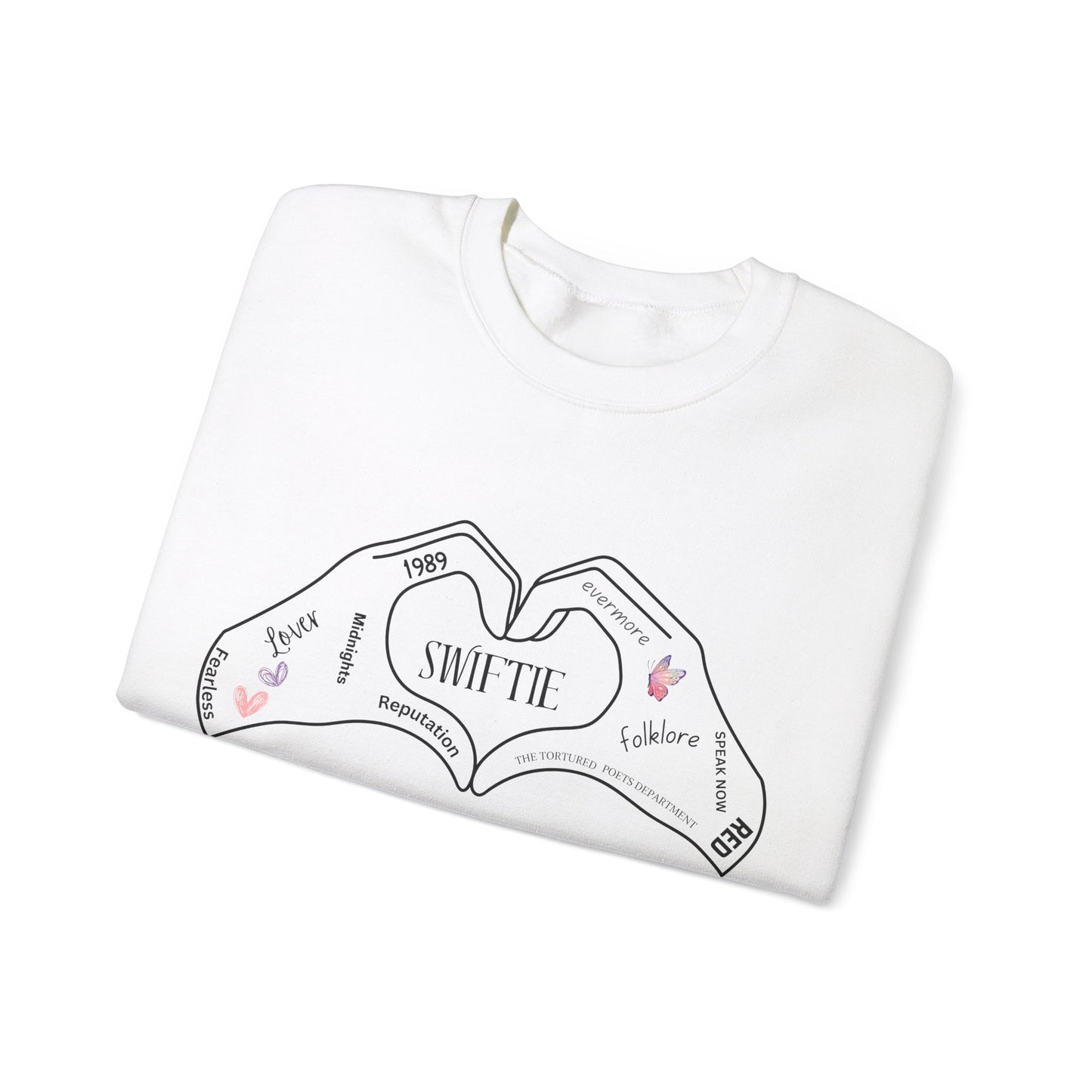 Swiftie Hand Heart w/Album Names, Sweatshirt