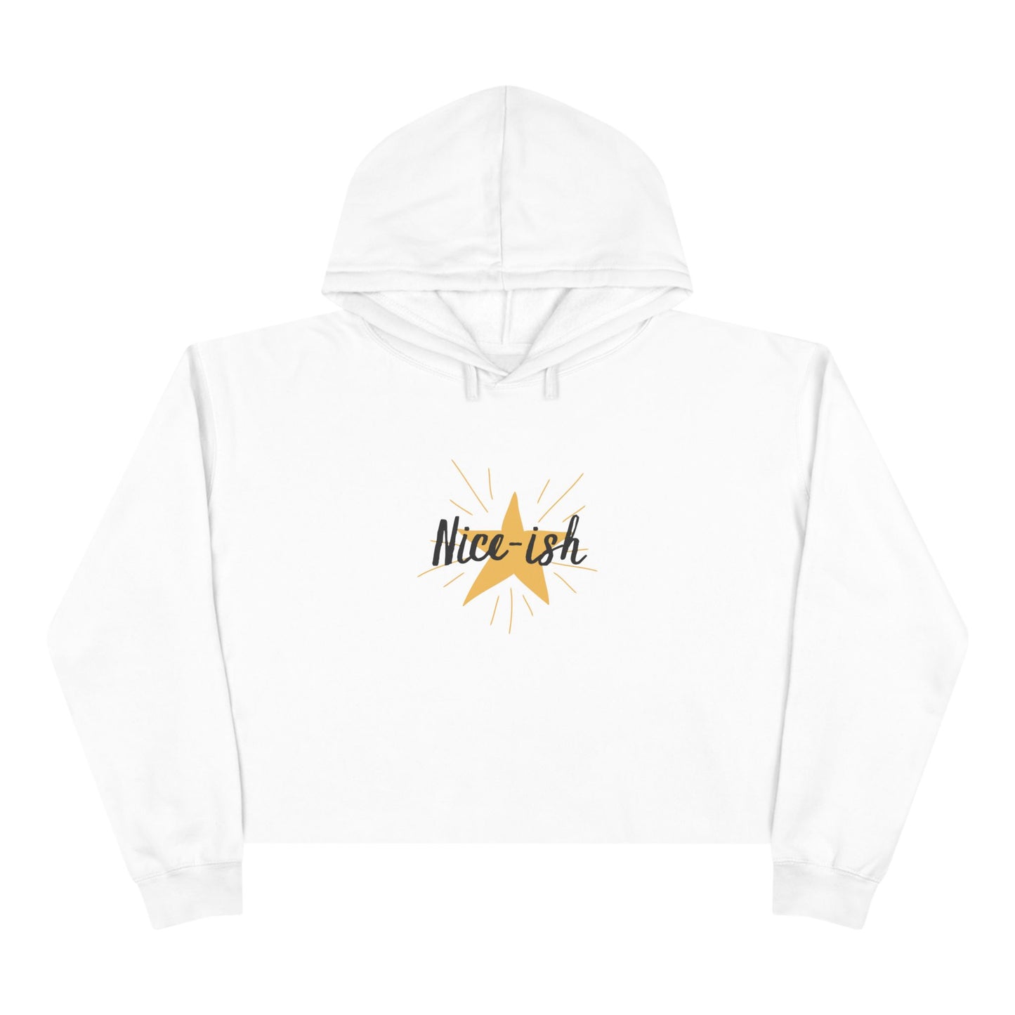 'Nice-ish' Holiday Crop Hoodie