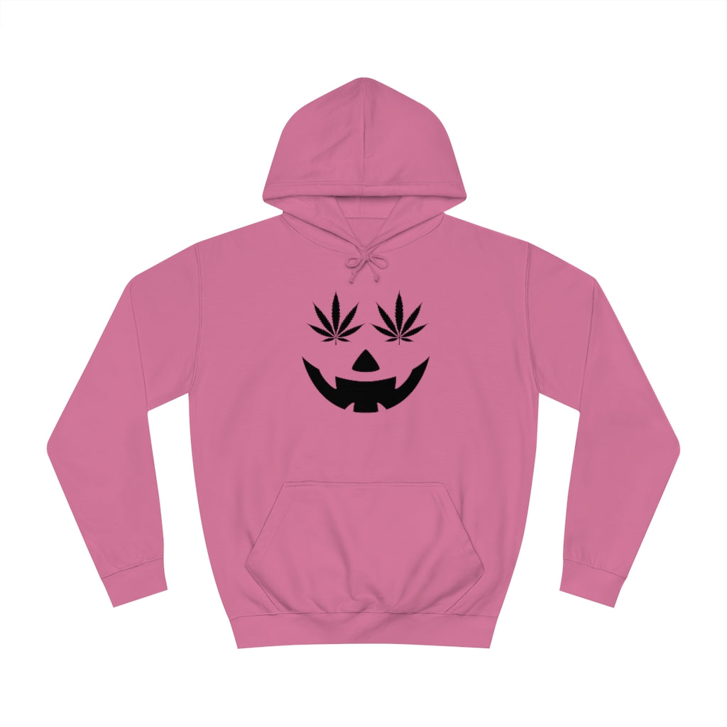 Pumpkin Face with Weed Eyes Hoodie