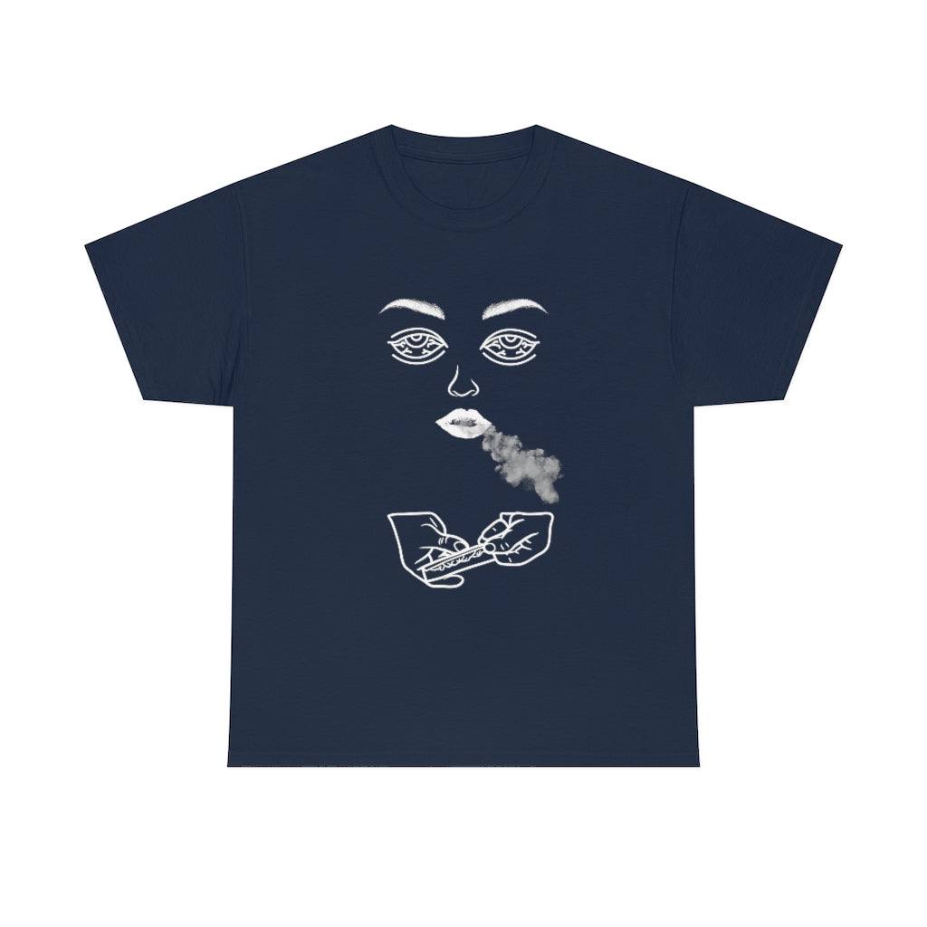 Stoned Face Outline Cotton Tee