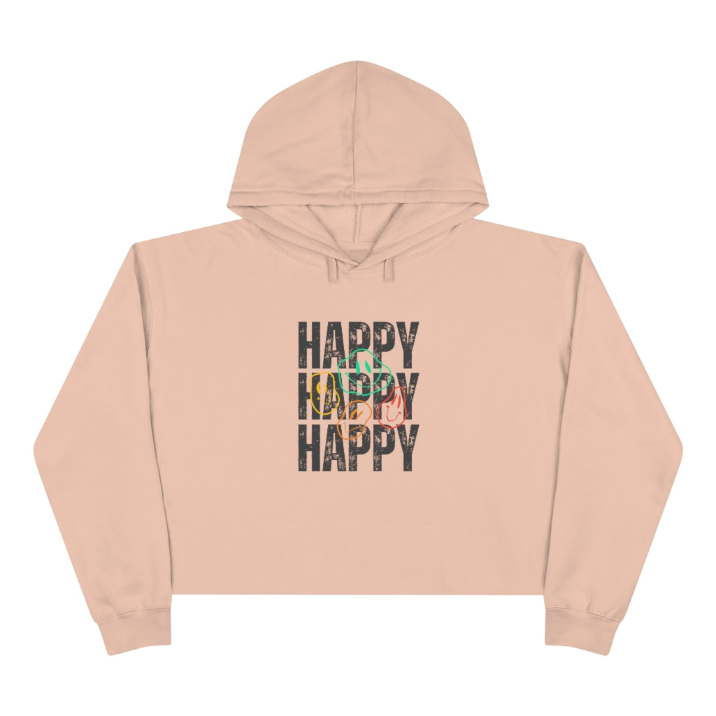 HAPPY Crop Hoodie