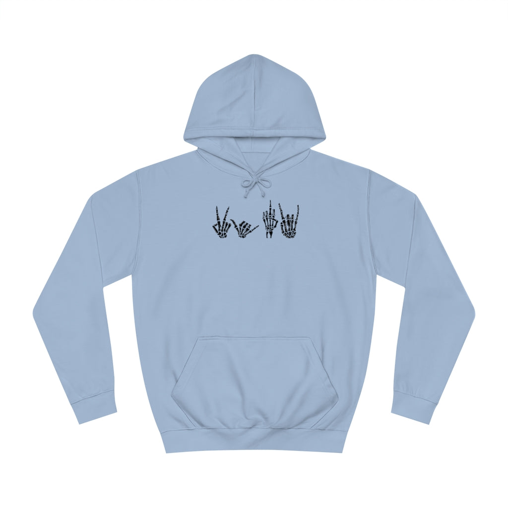 Skeleton Hand Signals Hoodie