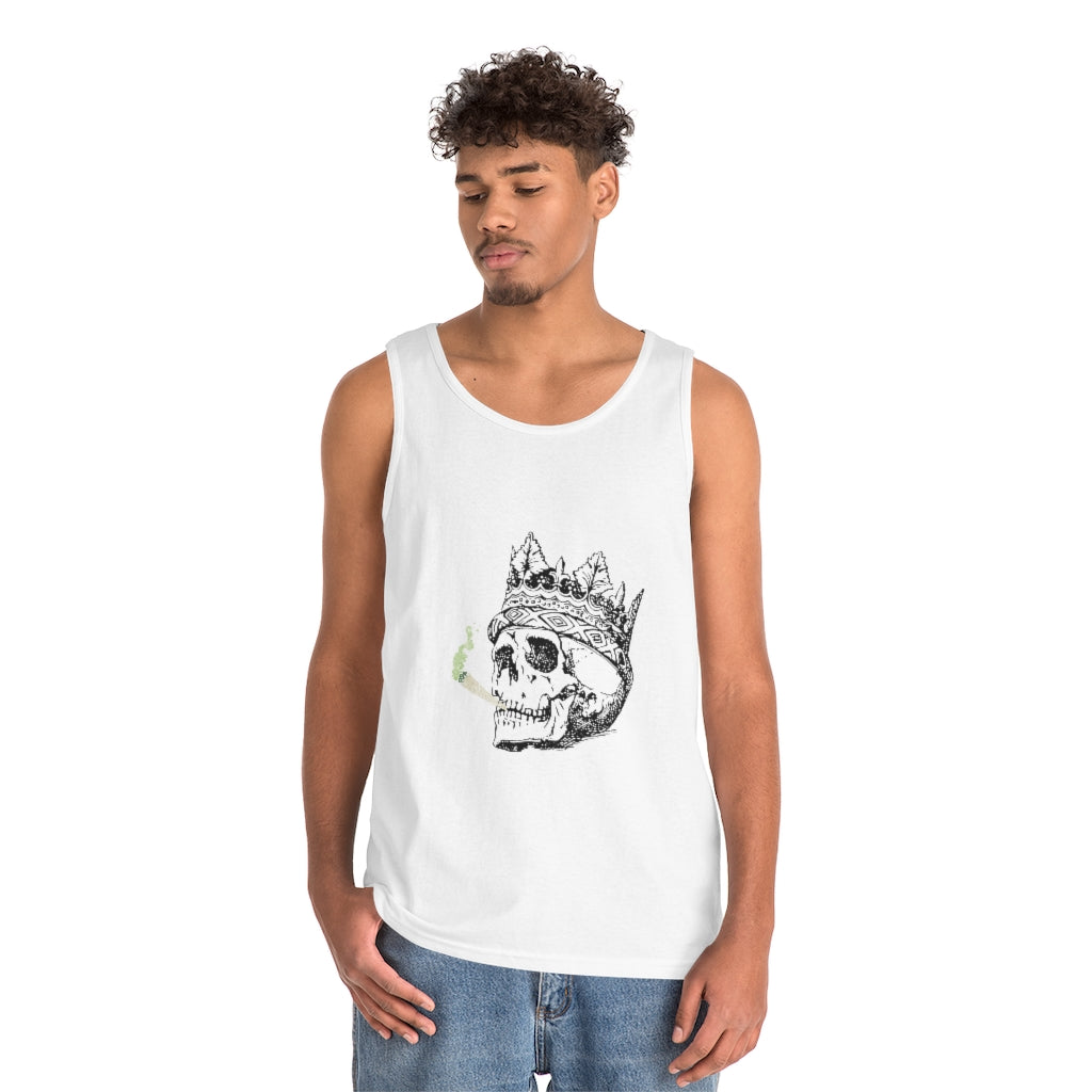 Crowned Smoking Skull Tank Top