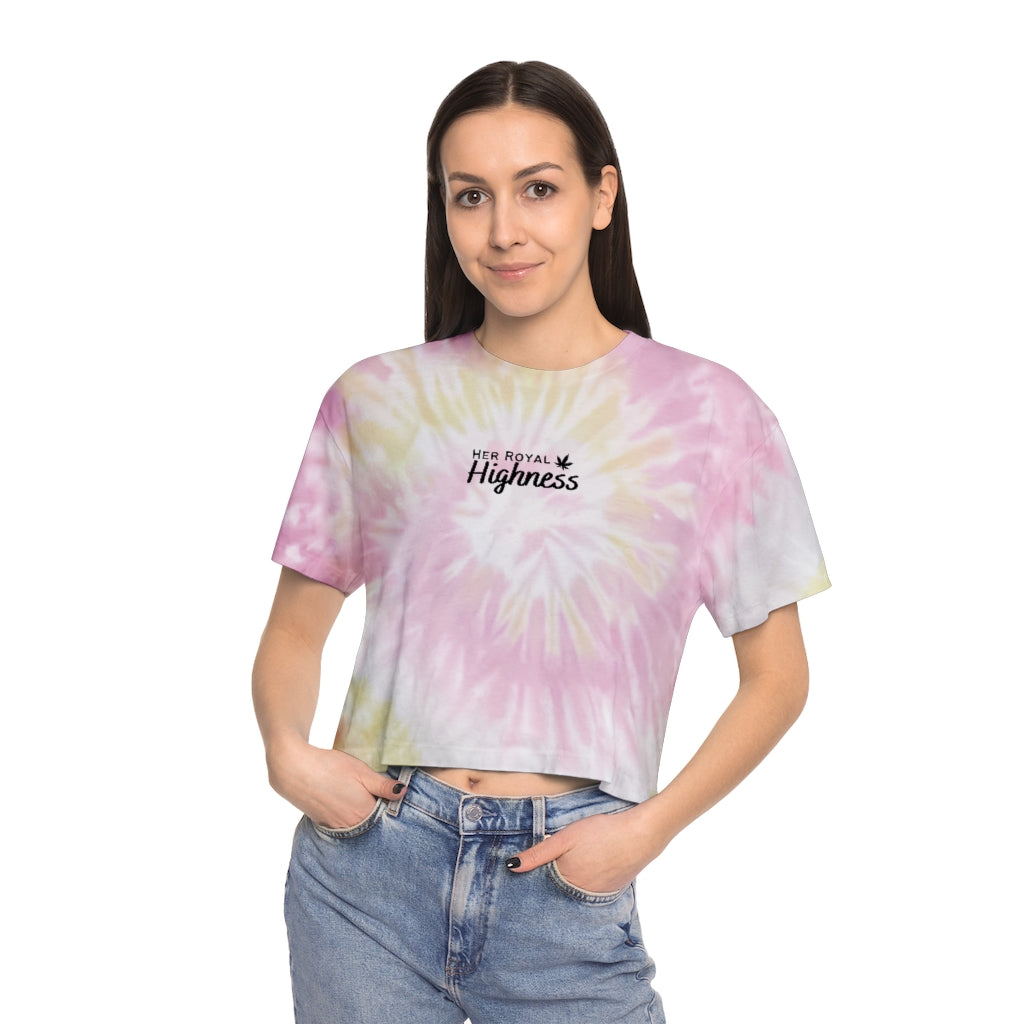 "Her Royal Highness" Tie-Dye Crop Tee