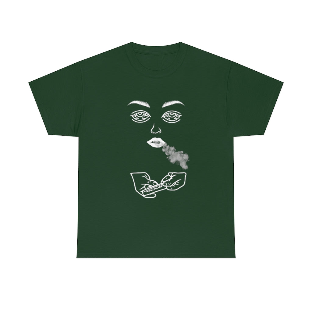 Stoned Face Outline Cotton Tee