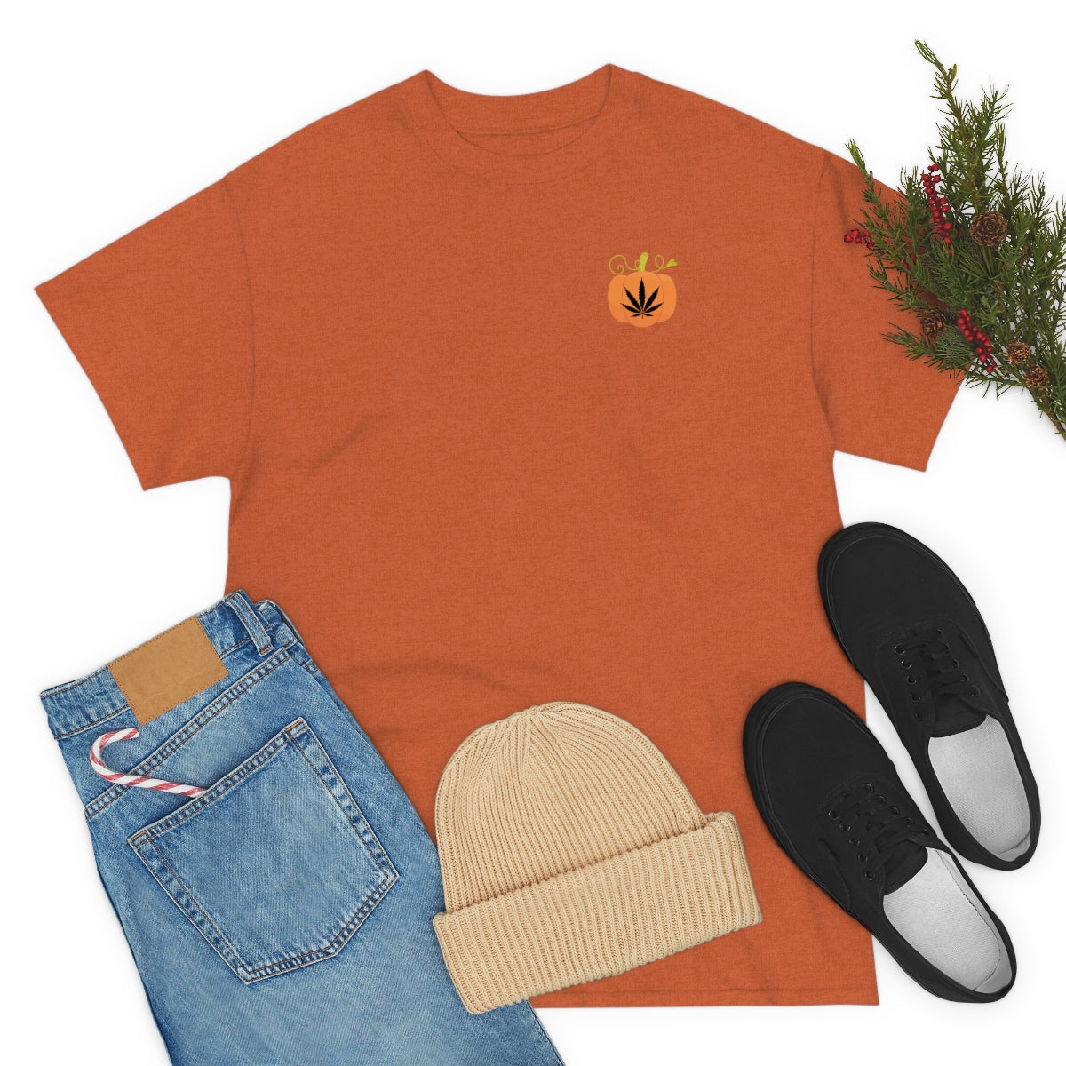 Pumpkin Weed Leaf, Tee