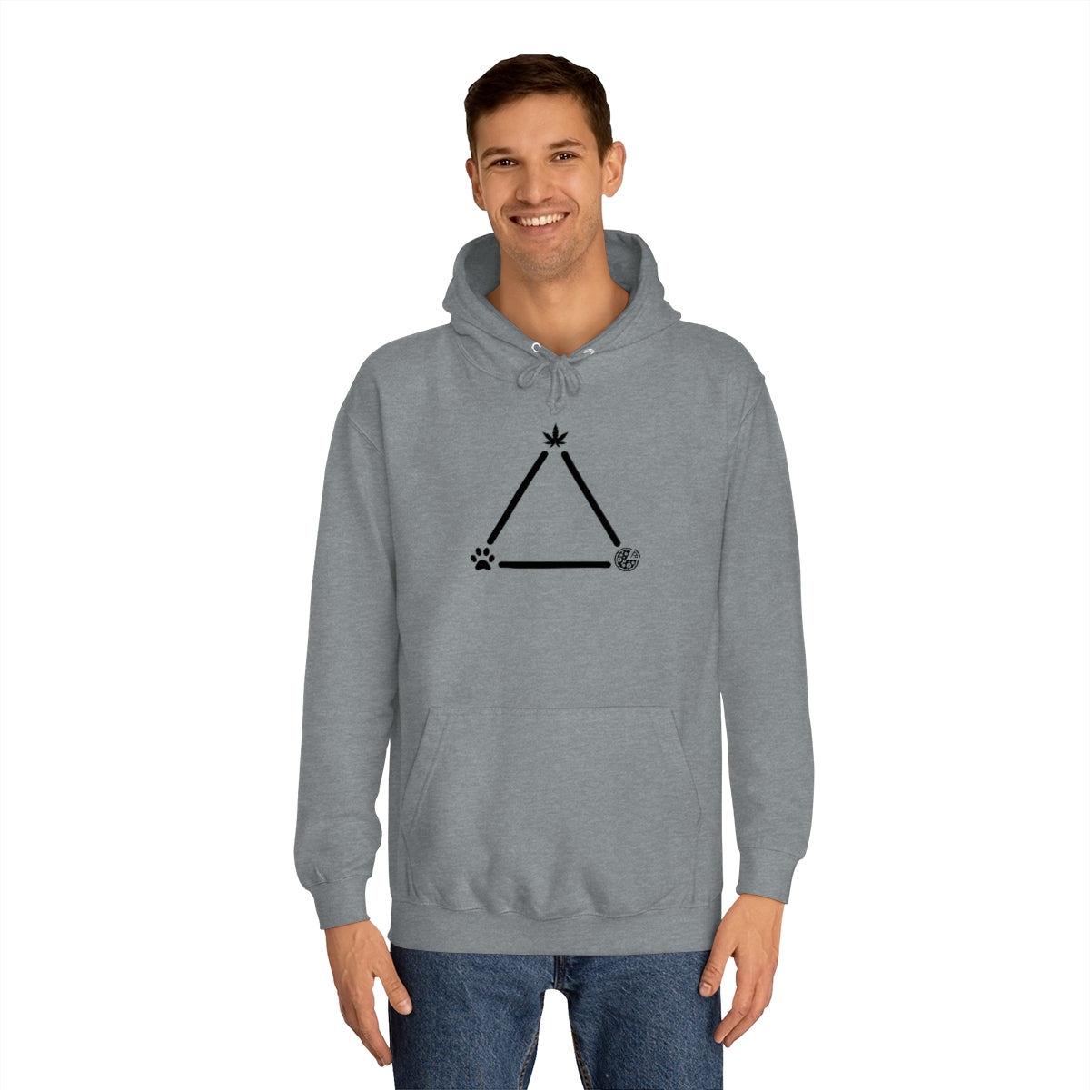 Pot, Puppies, Pizza Triangle Hoodie