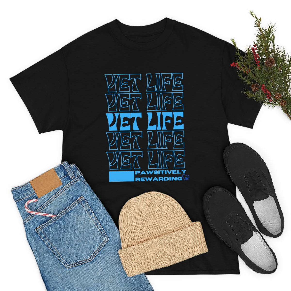 "Vet Life: Pawsitively Rewarding" Tee