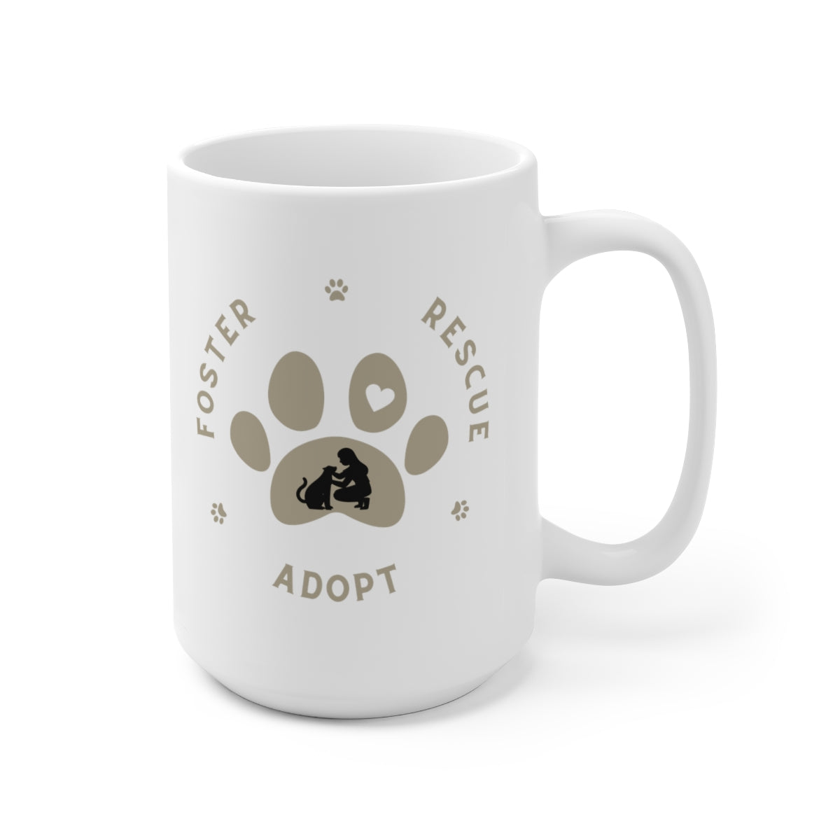 "Foster, Rescue, Adopt" Large Ceramic Mug