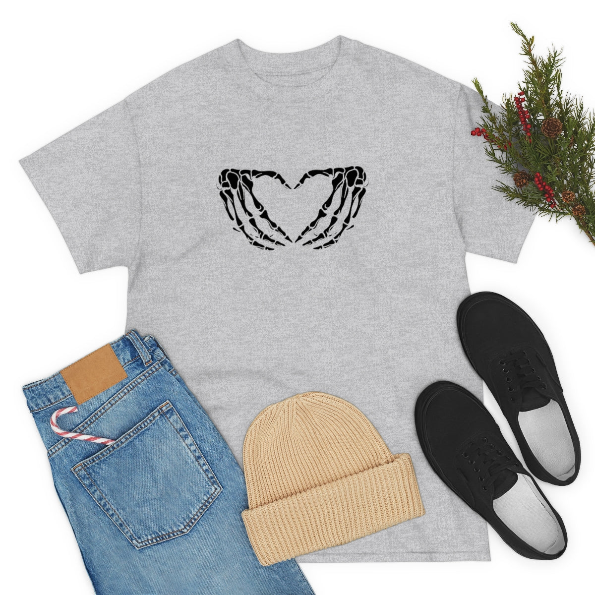 Skeleton Heart Cotton Tee