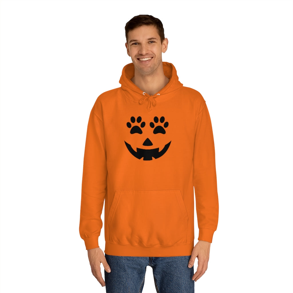 Pumpkin Face with Paw Eyes Hoodie