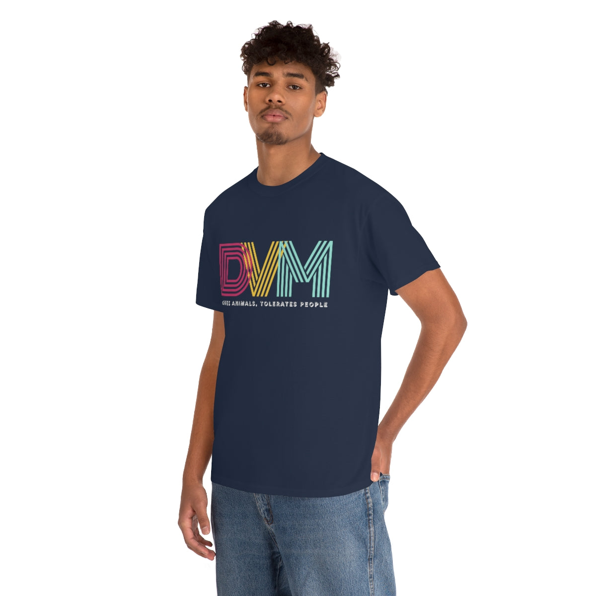 "DVM: loves animals, tolerates people" Tee