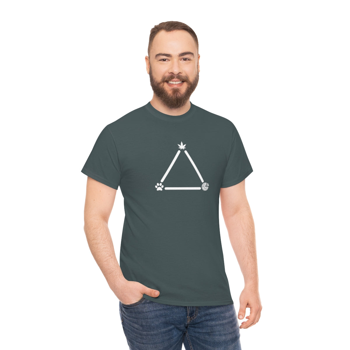 Pot, Puppies, Pizza Triangle Tee