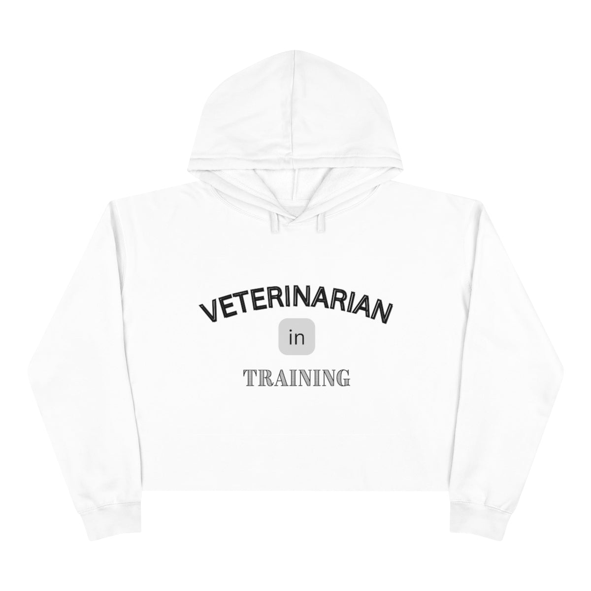 "Veterinarian in training" Crop Hoodie