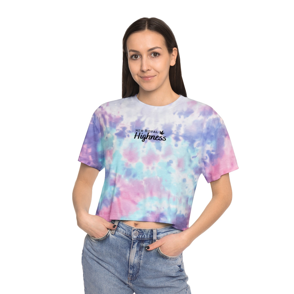 "Her Royal Highness" Tie-Dye Crop Tee