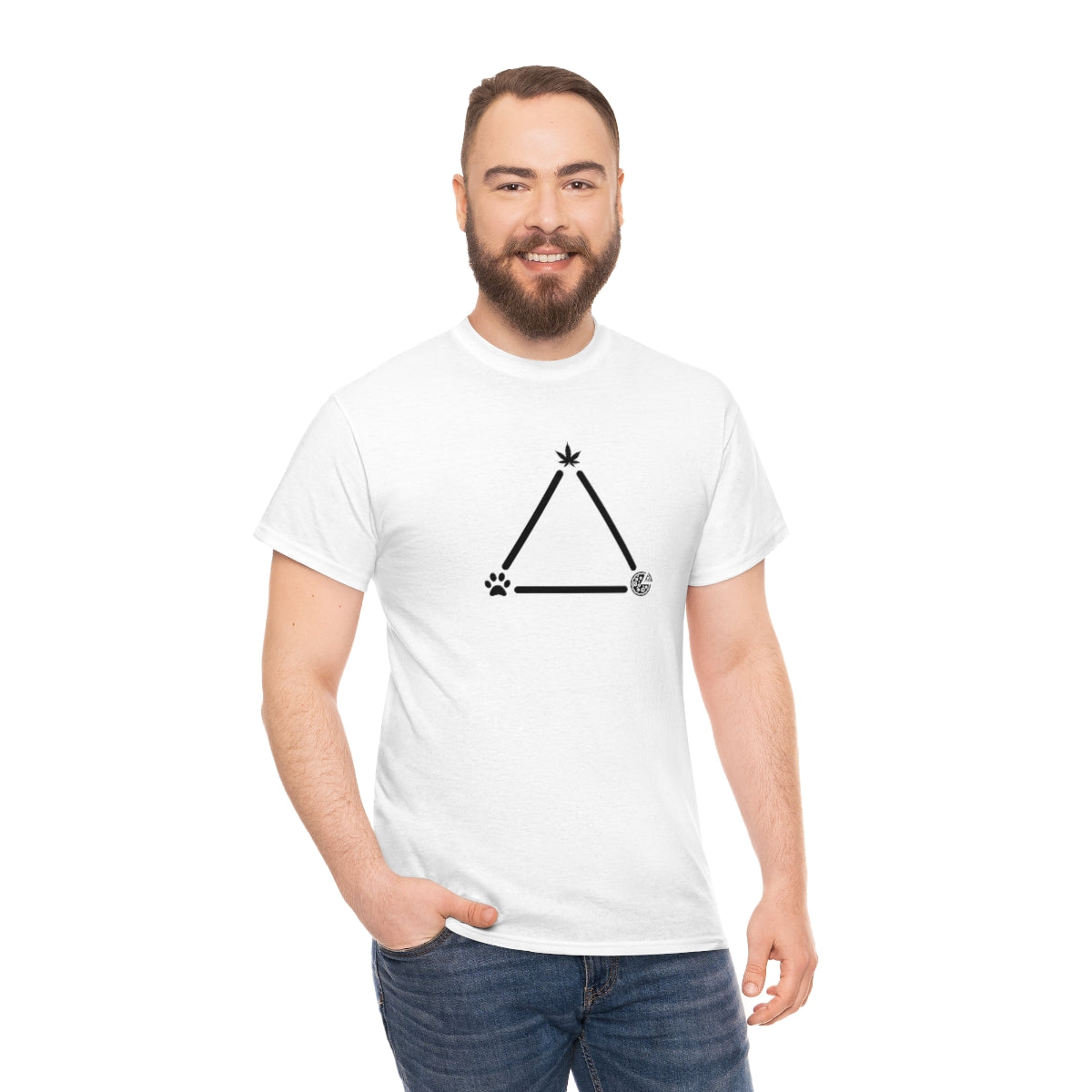 Pot, Puppies, Pizza Triangle Tee