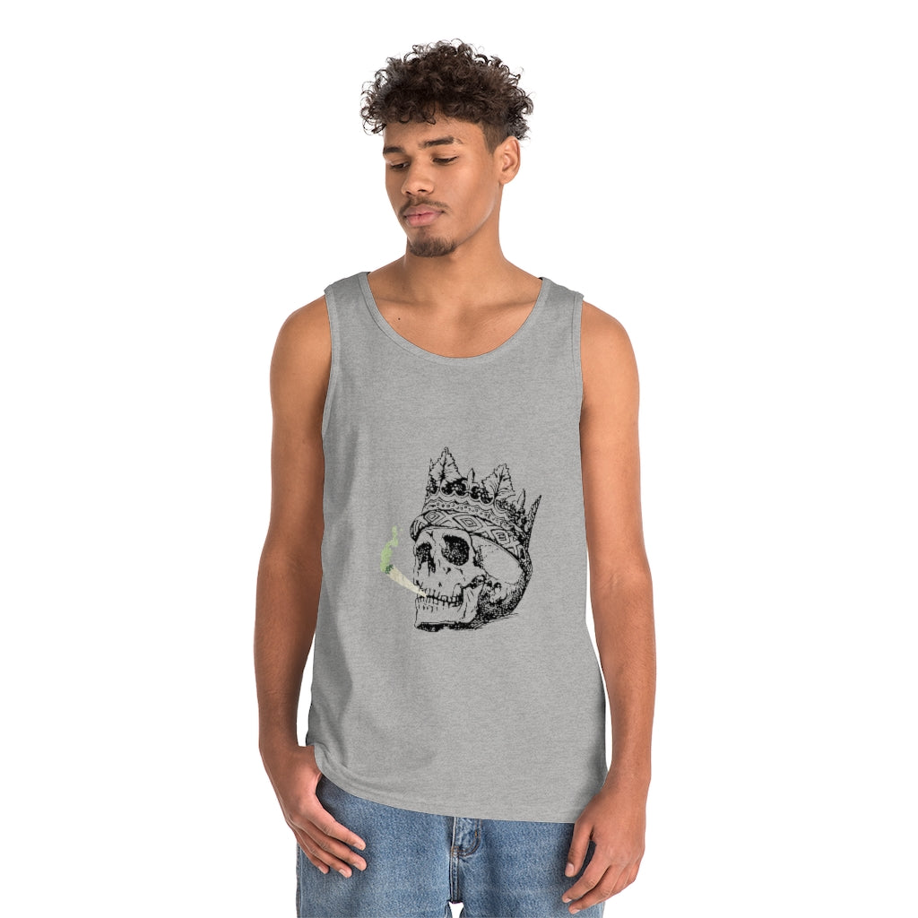 Crowned Smoking Skull Tank Top