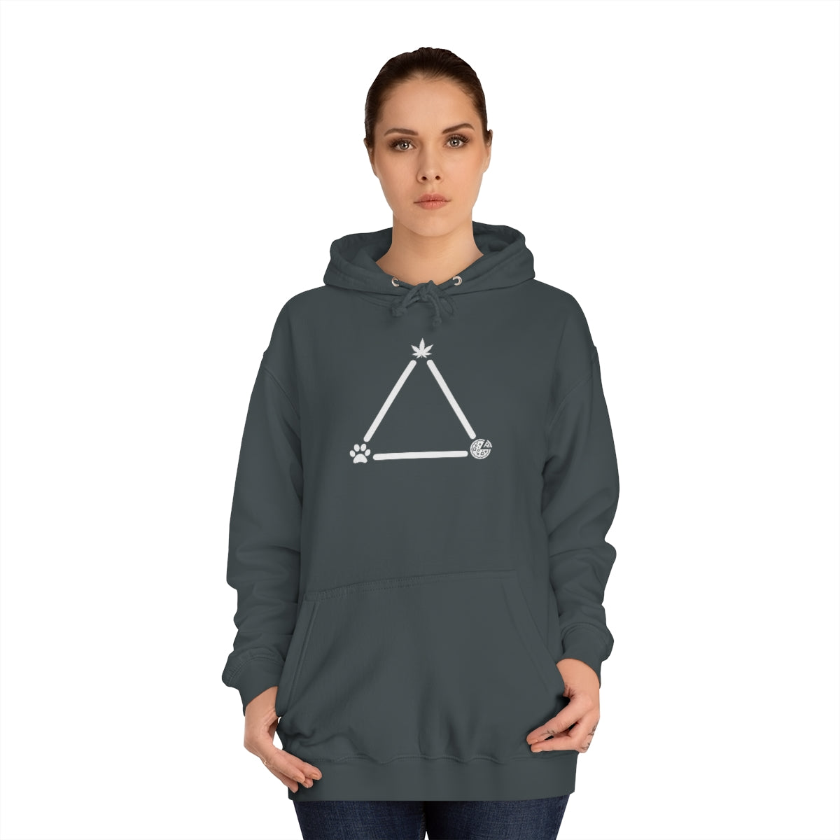 Pot, Puppies, Pizza Triangle Hoodie