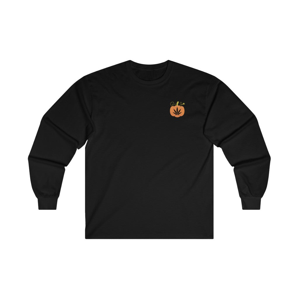 Pumpkin Weed Leaf Cotton Long Sleeve Tee