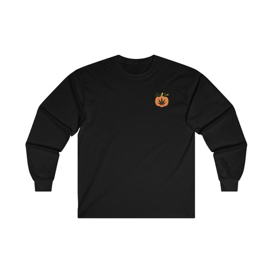 Pumpkin Weed Leaf Cotton Long Sleeve Tee