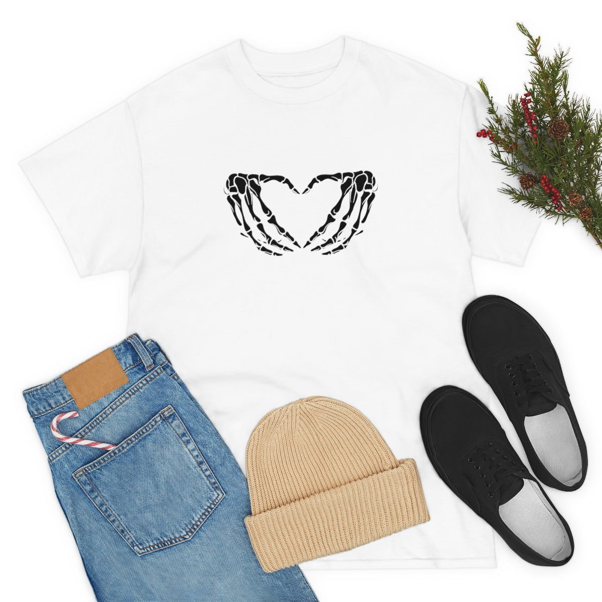 Skeleton Heart Cotton Tee