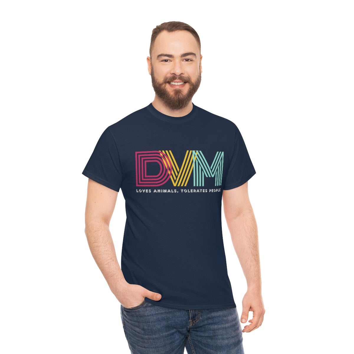 "DVM: loves animals, tolerates people" Tee