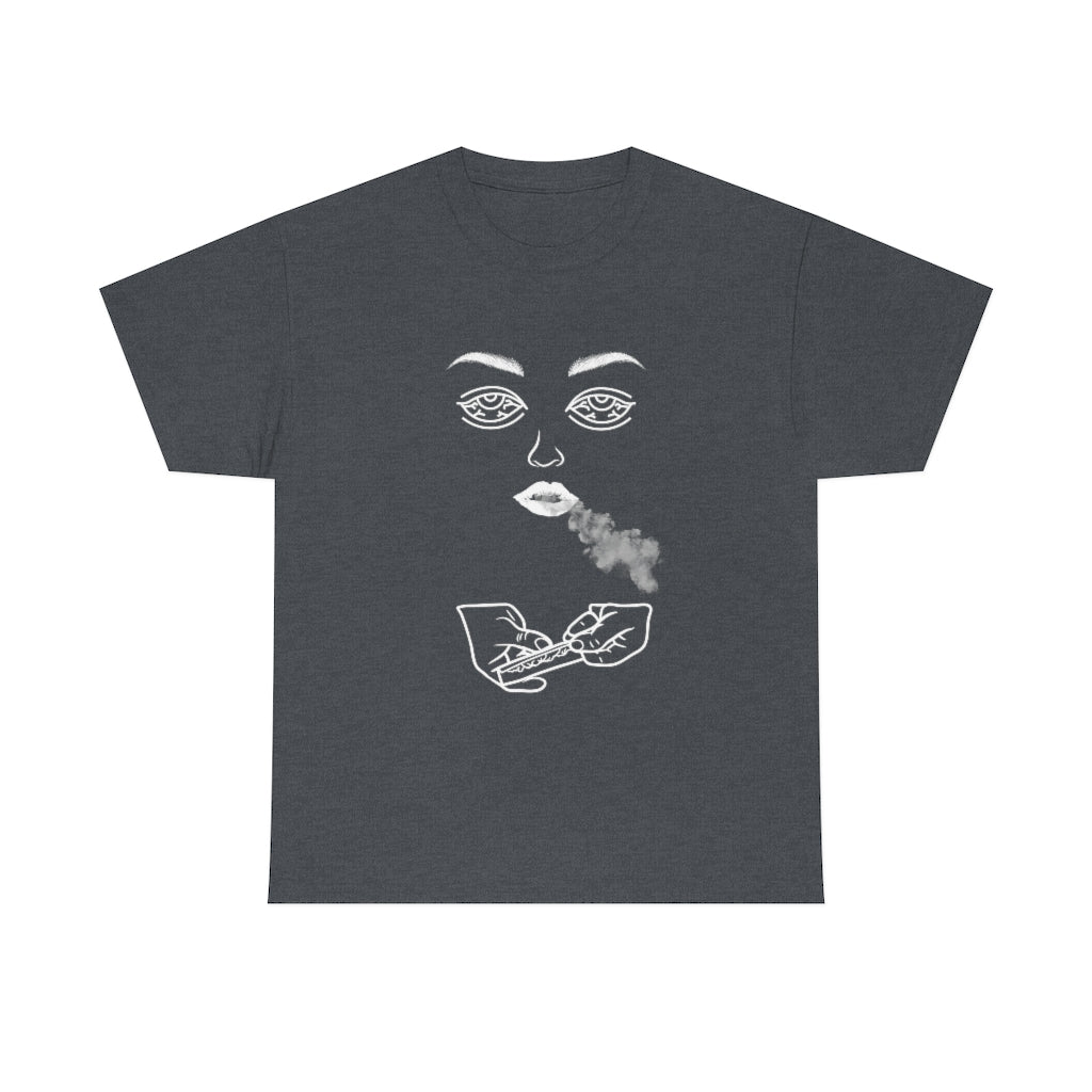 Stoned Face Outline Cotton Tee