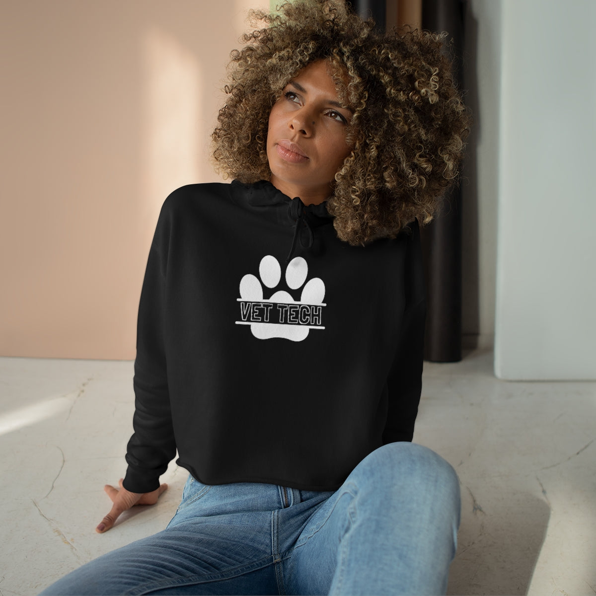 "Vet Tech" Crop Hoodie