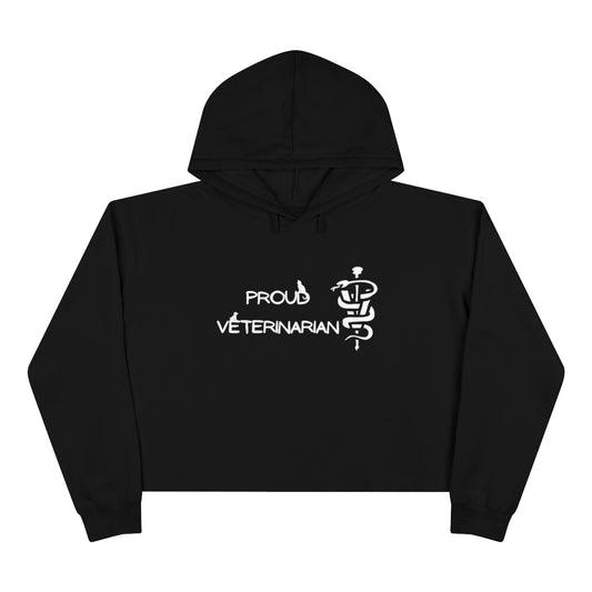 "Proud veterinarian" Crop Hoodie