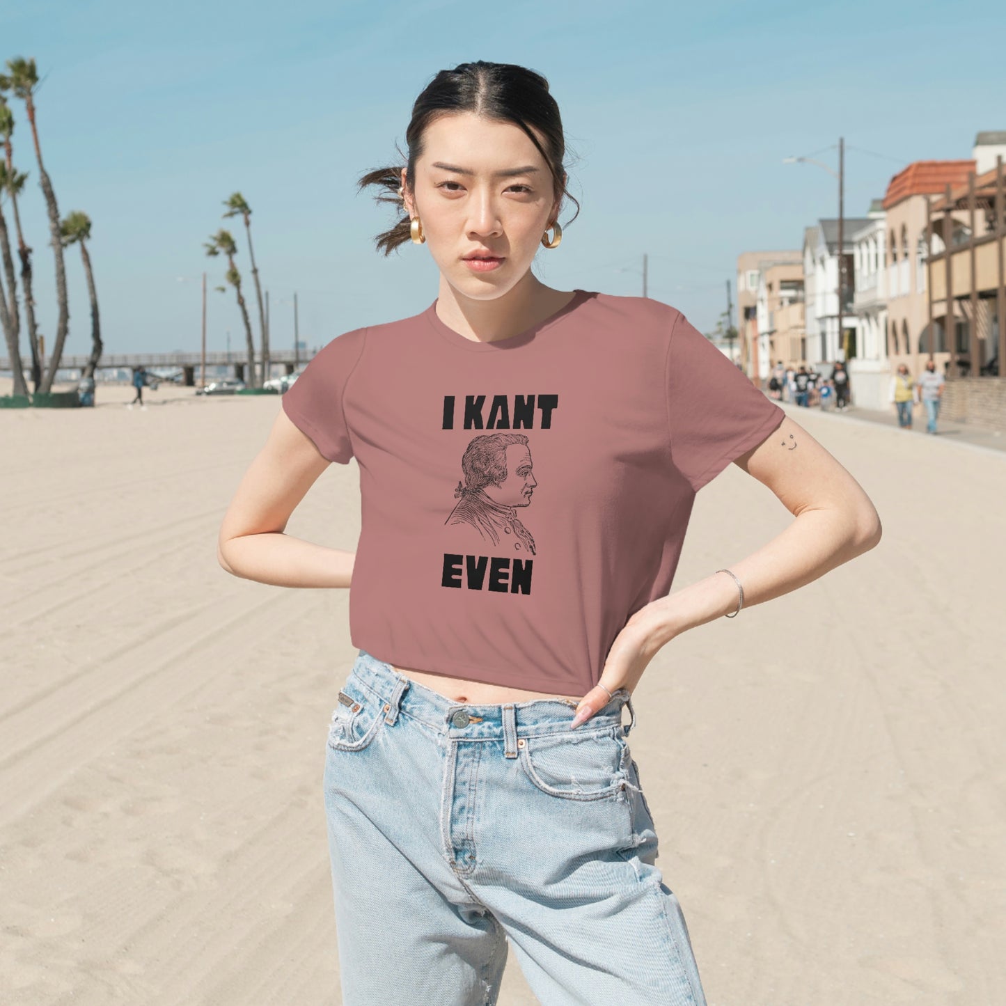 "I Kant even" Immanuel Kant, Cropped Tee