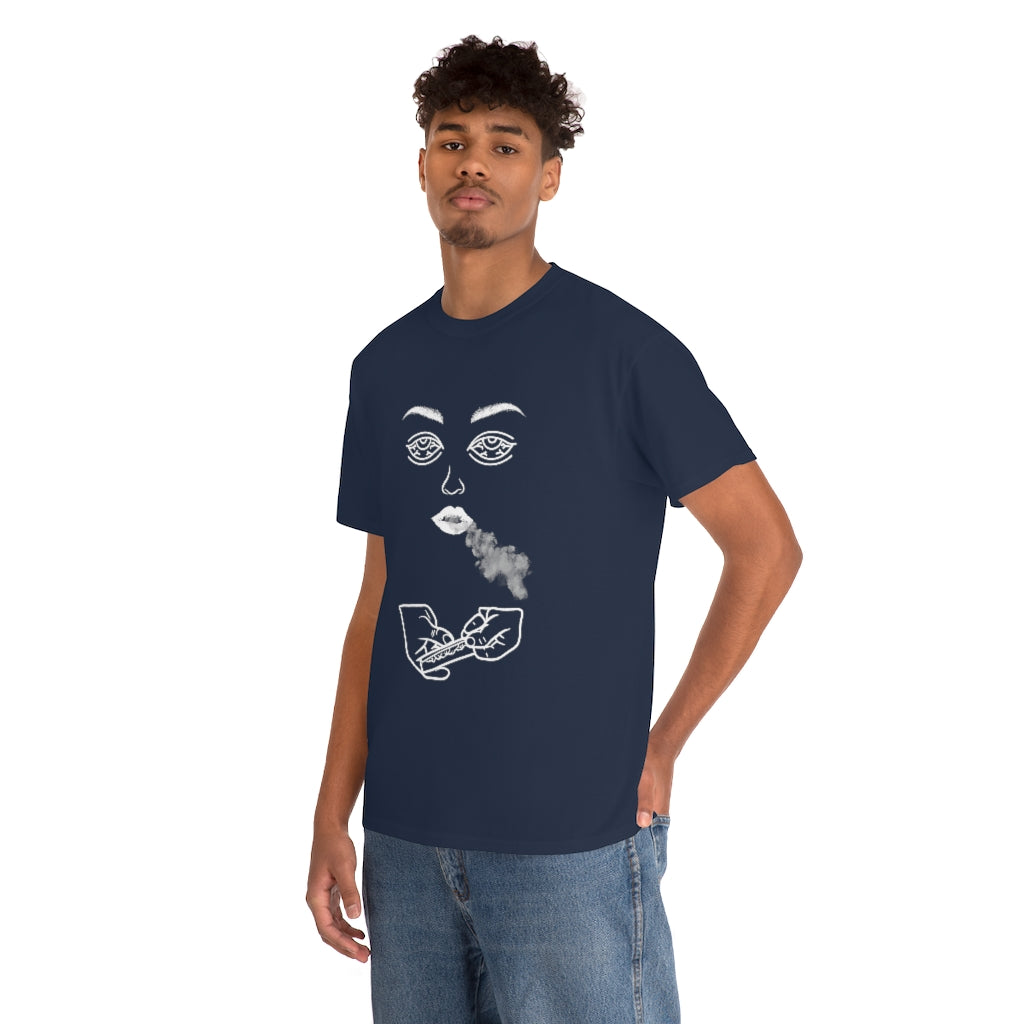 Stoned Face Outline Cotton Tee