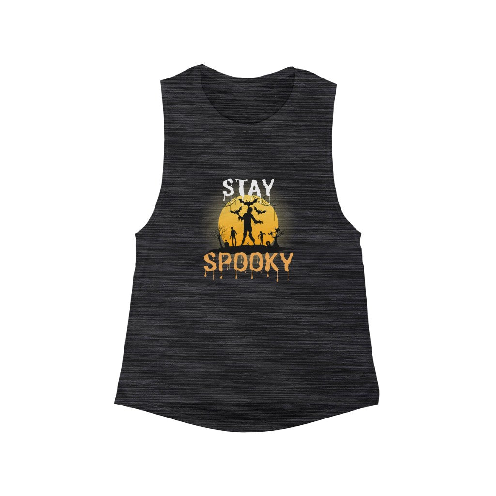 Stay Spooky Flowy Scoop Muscle Tank