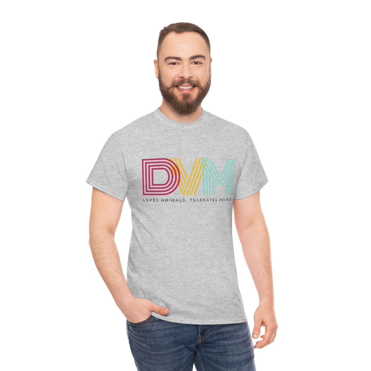 "DVM: loves animals, tolerates people" Tee