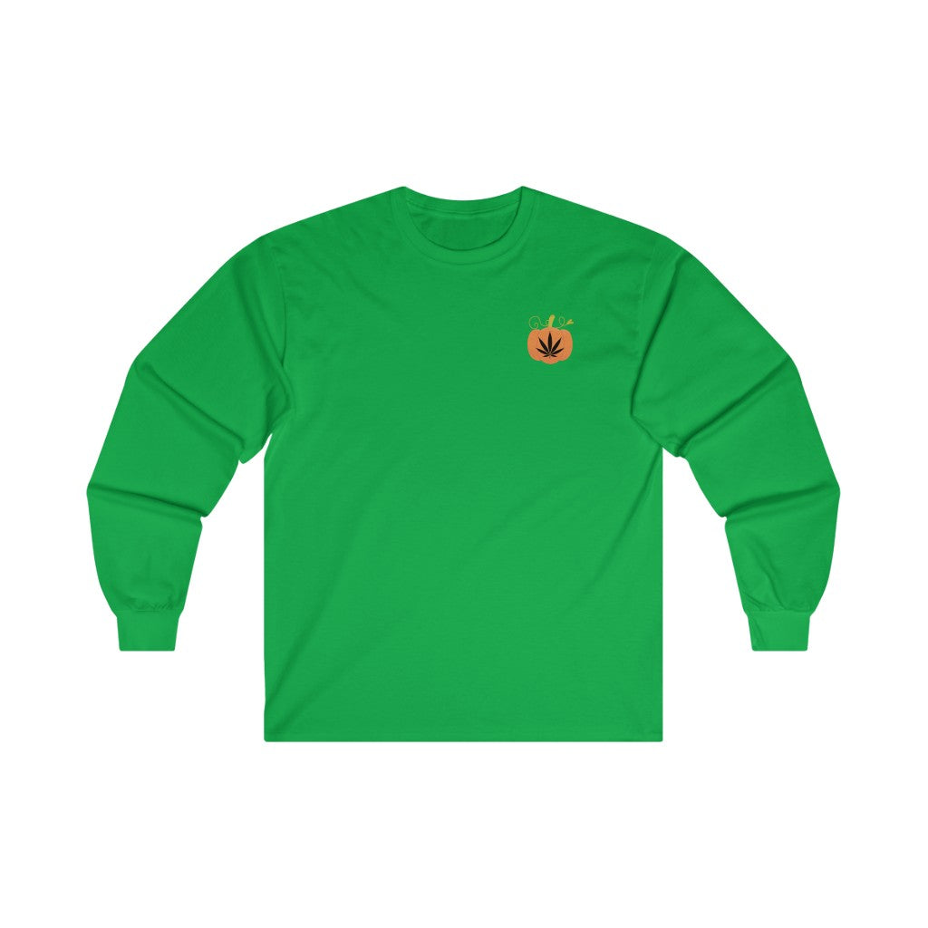 Pumpkin Weed Leaf Cotton Long Sleeve Tee