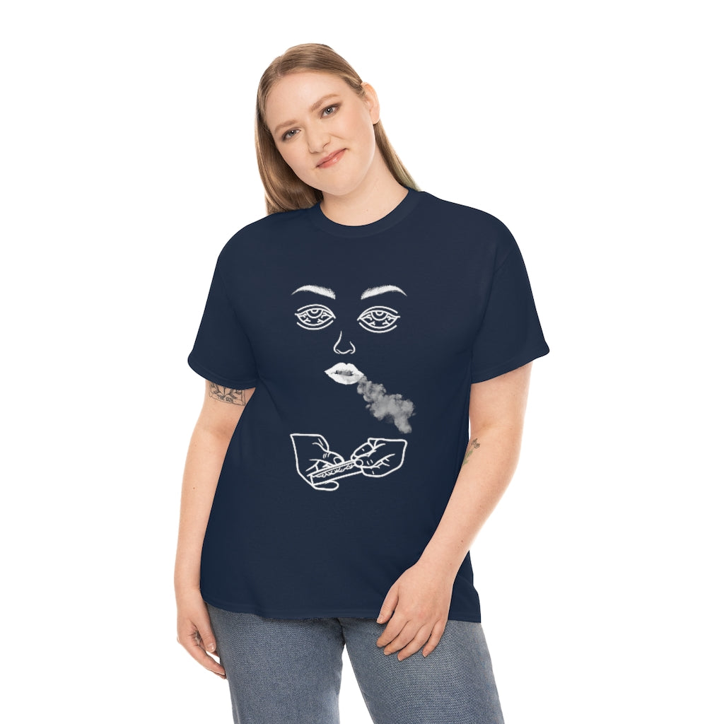 Stoned Face Outline Cotton Tee