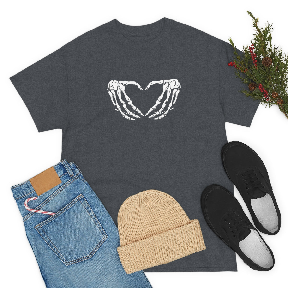 Skeleton Heart Cotton Tee