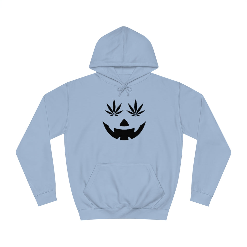 Pumpkin Face with Weed Eyes Hoodie