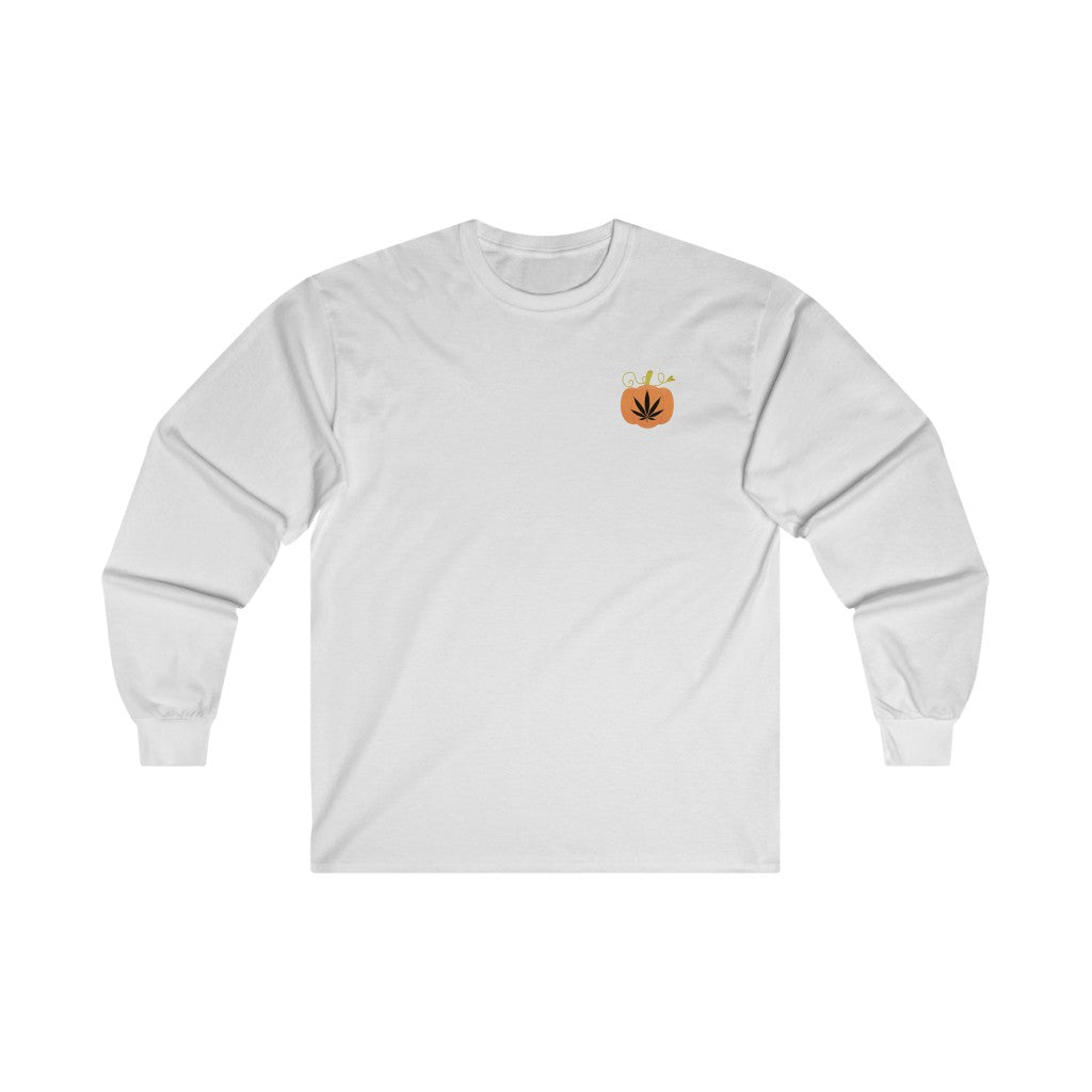 Pumpkin Weed Leaf Cotton Long Sleeve Tee