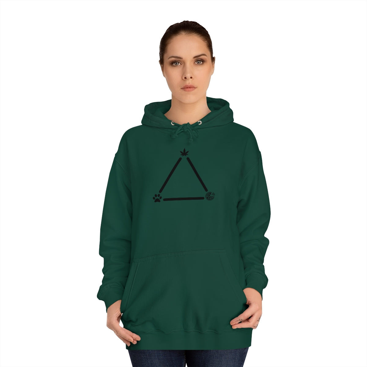 Pot, Puppies, Pizza Triangle Hoodie