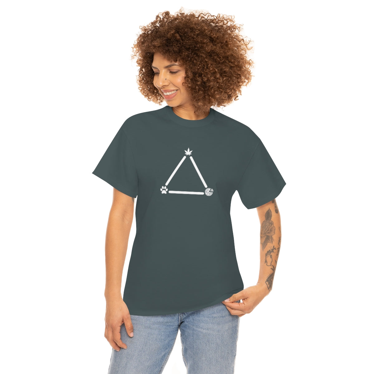 Pot, Puppies, Pizza Triangle Tee