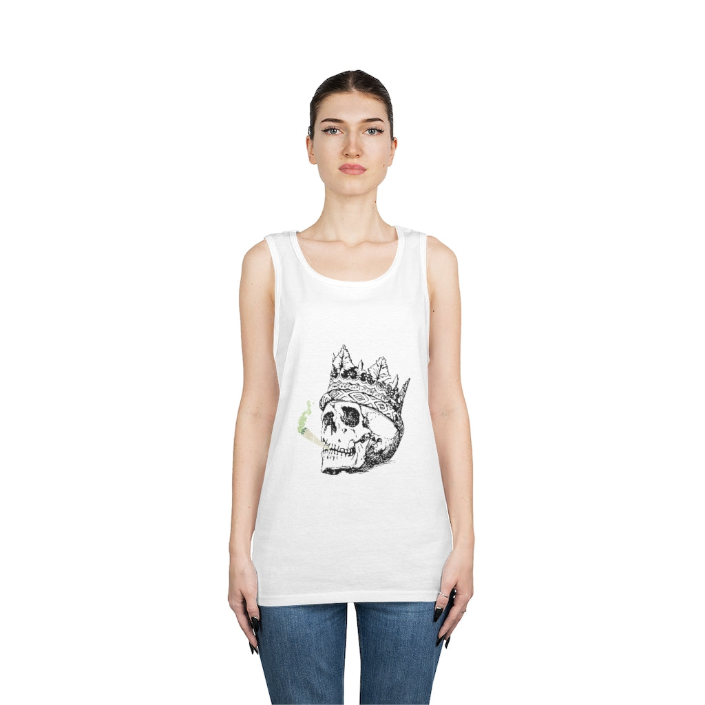 Crowned Smoking Skull Tank Top