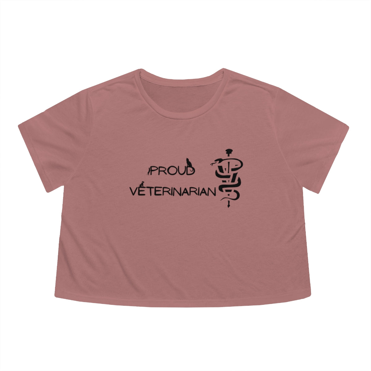 "Proud veterinarian" Cropped Tee