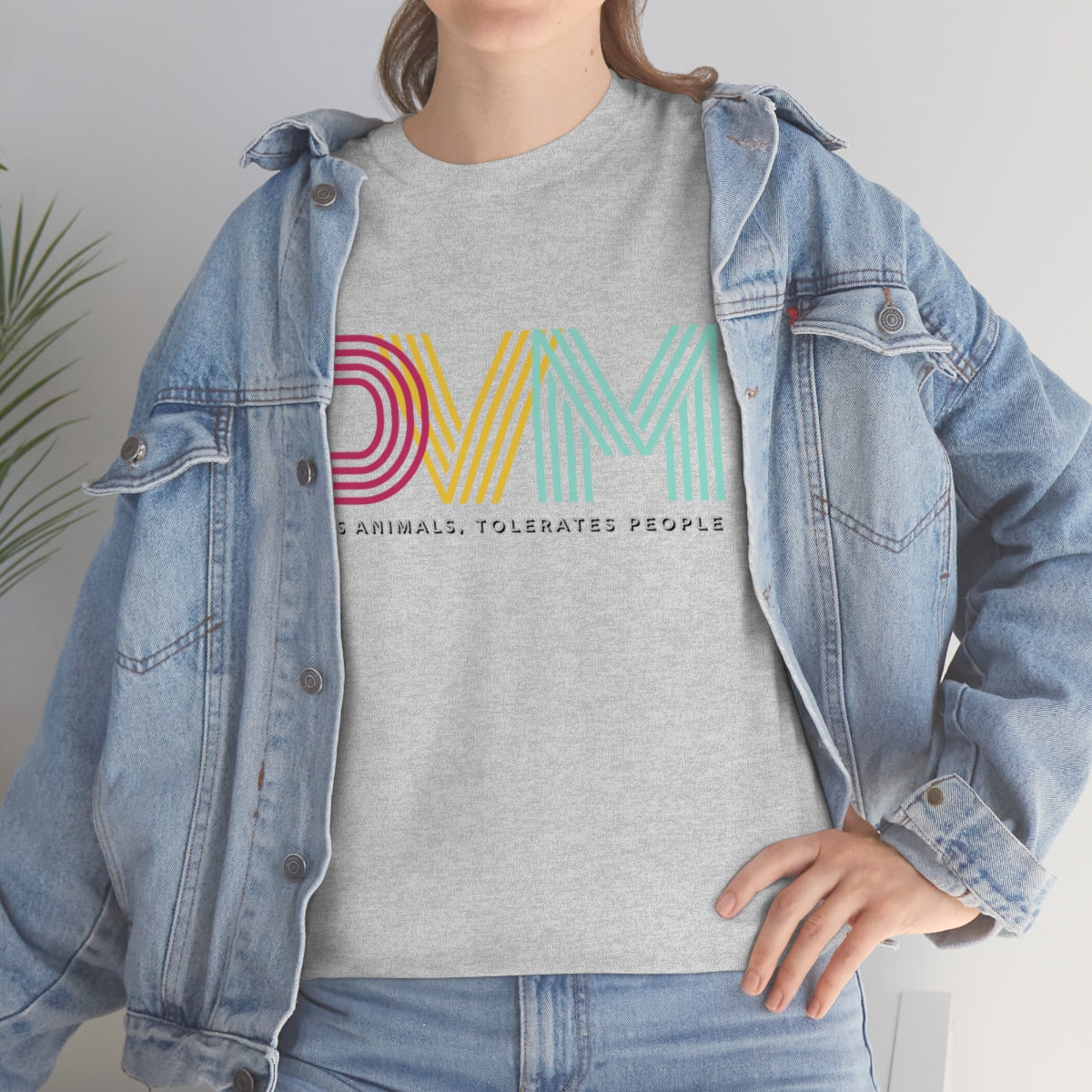 "DVM: loves animals, tolerates people" Tee